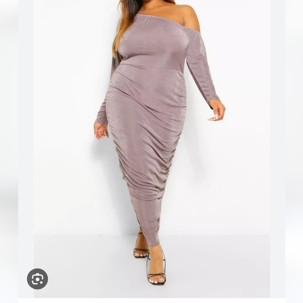 Slash Neck Dress